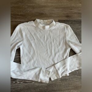 🦋Bluenotes Waffle Crop Long Sleeve